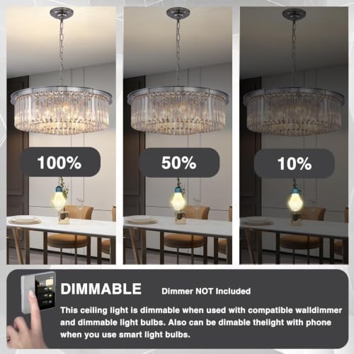 9Lights Crystal Chandelier Modern Chandeliers Lighting Pendant Ceiling Light Fixture 3