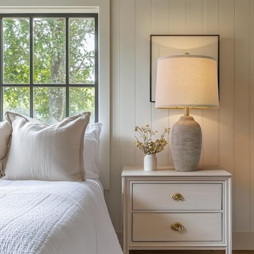 24.5" Handcrafted Ceramic Table Lamp with 5FT Cord