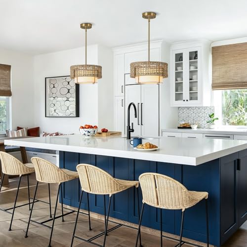 12.6" Rattan Pendant Light