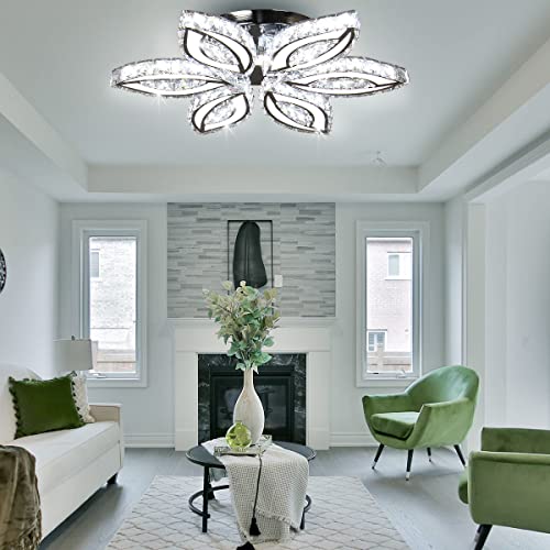20" Crystal Flower Chandelier