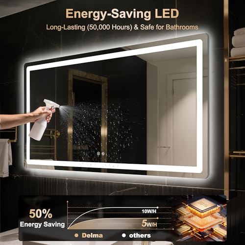 30x55 LED Bathroom Vanity Mirror with Lights