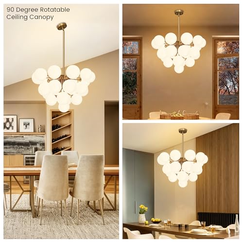 Gold Sputnik Chandelier Mid Century Modern 23 Light High Ceiling Chandelier