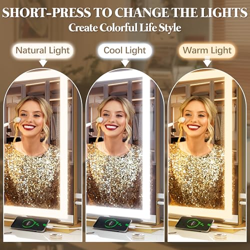 Vanity Mirror with Lights 32"x22"