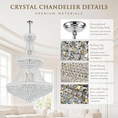 36 Lights High Ceiling Chandelier