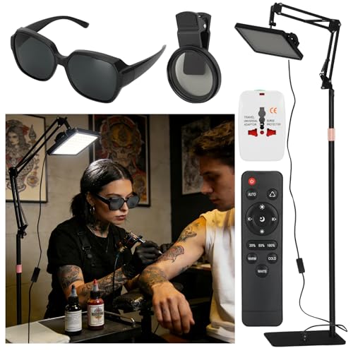 Polarized Tattoo Light with 288 LEDs & 4 Color Temp Modes