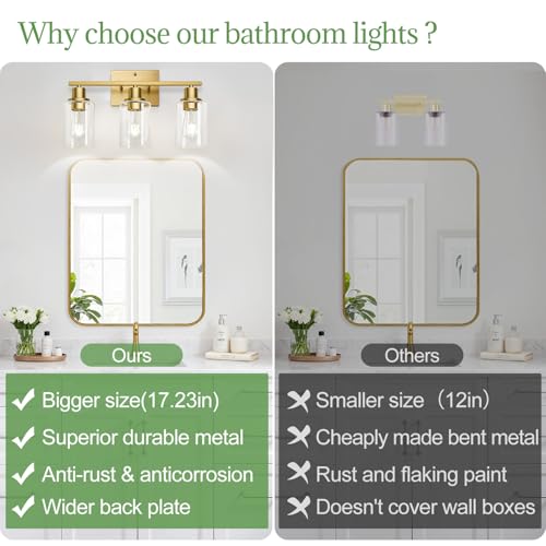 3 Light Bathroom Light Fixtures