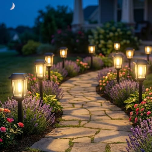 12 Pack Solar Lights Outdoor (12 Count)