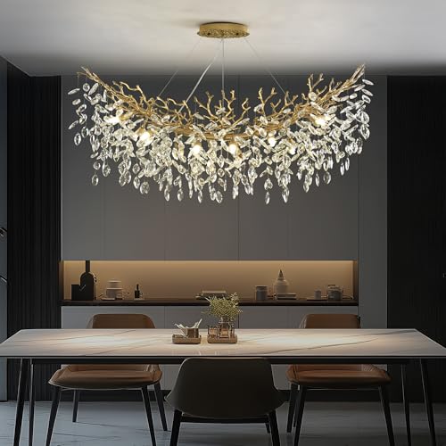 Rectangle Crystal Tree Branch Chandelier