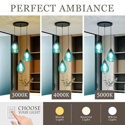Blue 3 Light Pendant Lighting