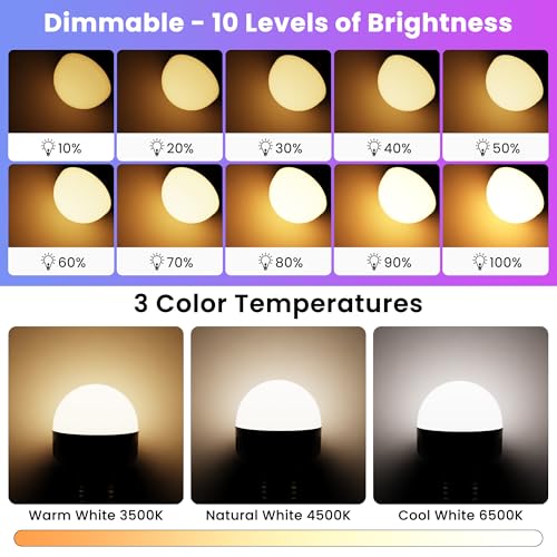 Rechargeable Light Bulbs with Remote