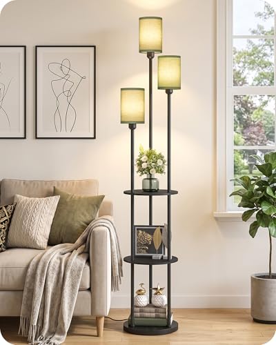 Floor Lamp with Shelves