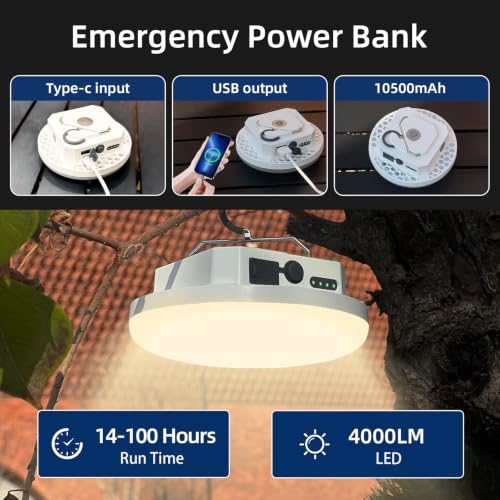 Rechargeable Camping Light Portable Hanging LED Tent Lights