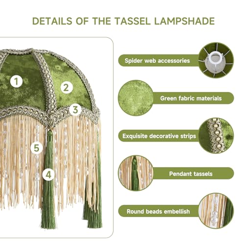 Lampshade with tassels