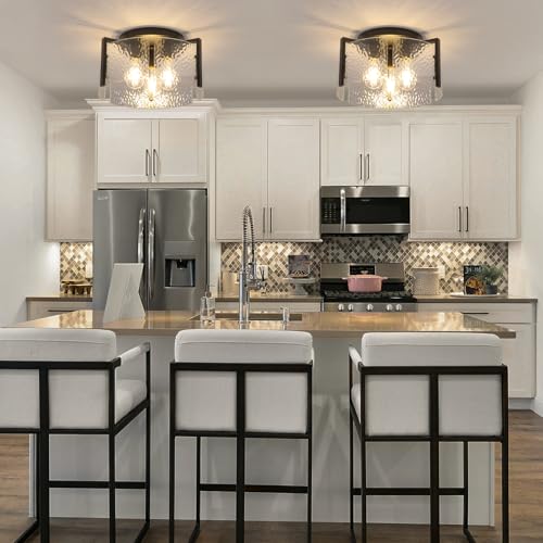 Black Flush Mount Ceiling Light Fixture