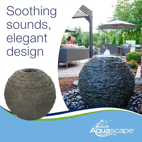 Stacked Slate Sphere Fountain
