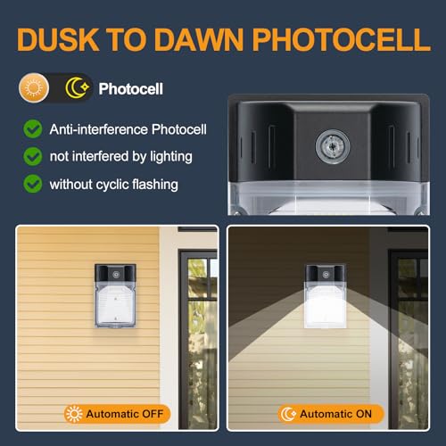 30W LED Wall Pack Light with Dusk to Dawn Photocell 8Pack (8 Count)