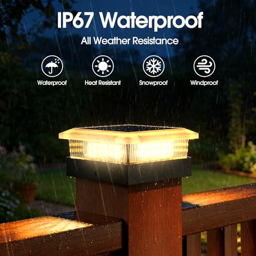 4x4 Solar Post Cap Lights 2 Pack (2 Count)