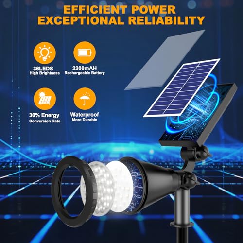 Solar Lights Outdoor Waterproof Spot Lights (2 Count)