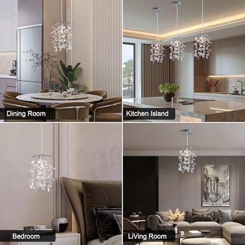 8.3" Crystal Pendant Light for Kitchen Island