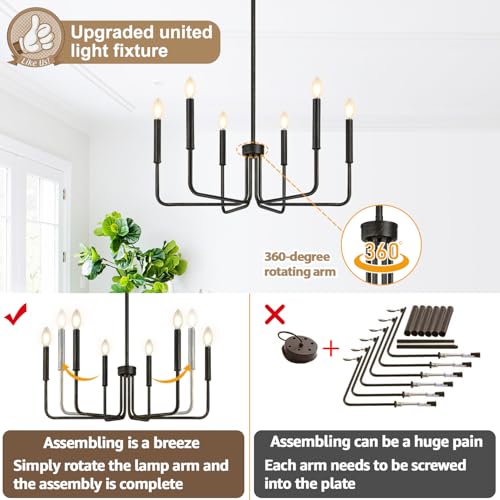 Rustic Black Chandelier