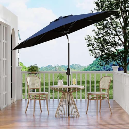 10FT Patio Umbrella 8 Sturdy Ribs Outdoor Table Umbrella