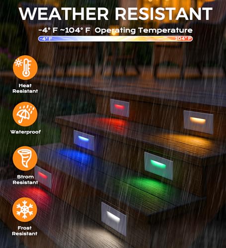 120V RGBCW LED Indoor Outdoor Step Light (3 Count)