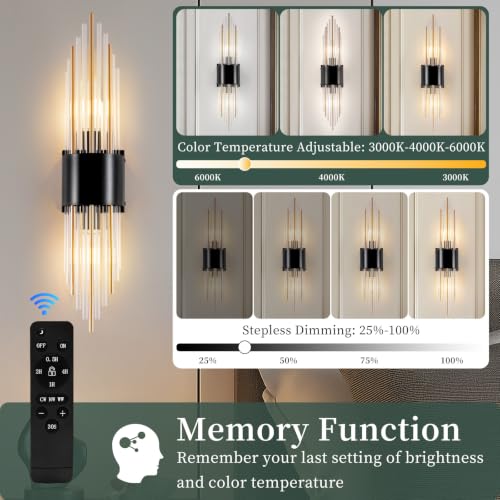 Battery Operated Wall Sconce Set of 2 (2 Count)
