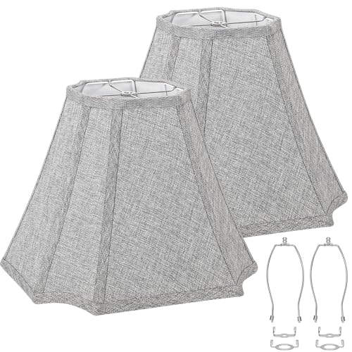 Square Cut Corner Bell Lamp Shades Set of 2