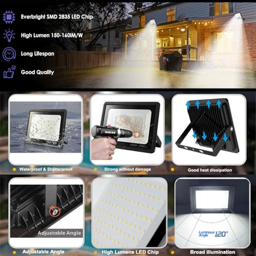 4Pack Outdoor LED Flood Light (4 Count)