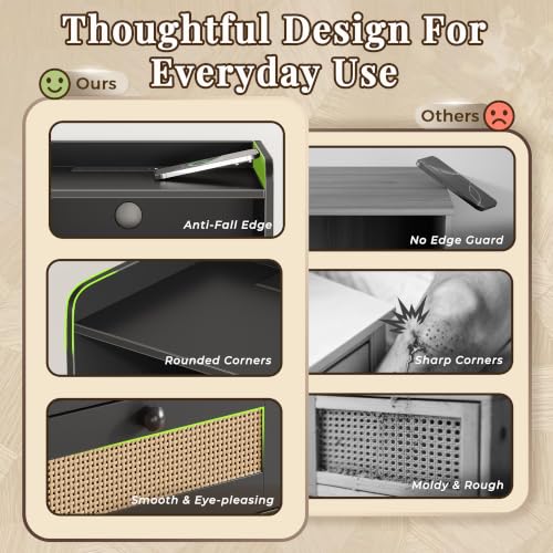 Nightstands with Charging Station (2 Count)