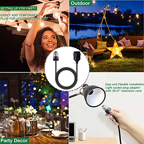 E26 E27 Light Socket Extender Cord