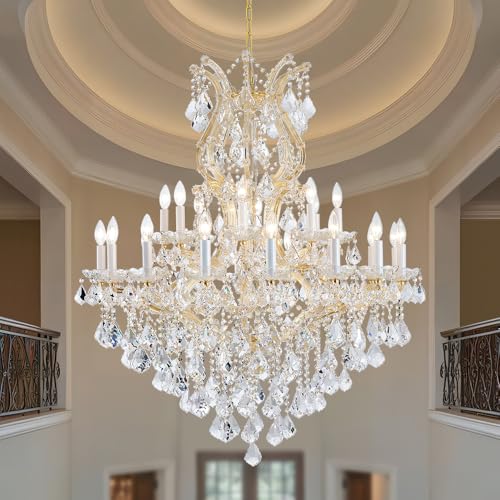 Large Gold Modern Crystal Chandelier Light Fixtures