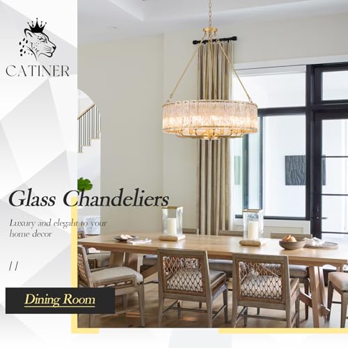 Modern 30" Crystal Glass Chandelier 12