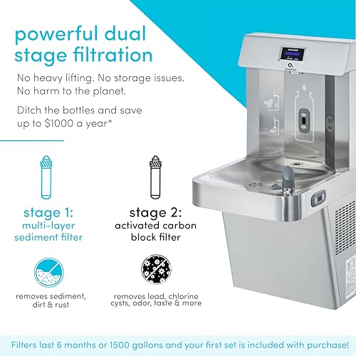 Wall Mounted Water Fountain with Bottle Filling Station