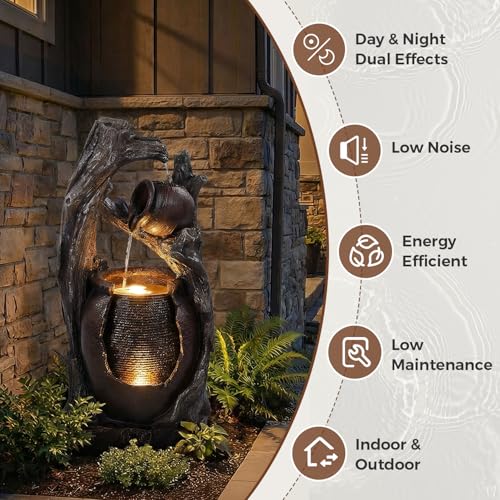 32" H Outdoor Water Fountain