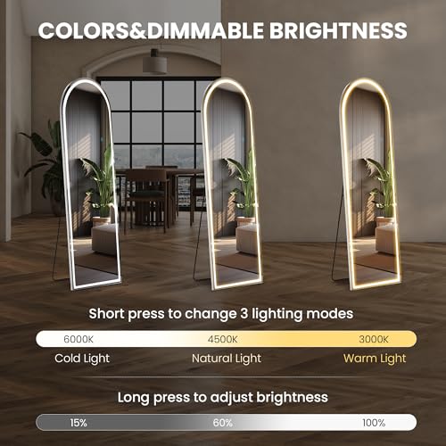 LED Arched Full Length Mirror