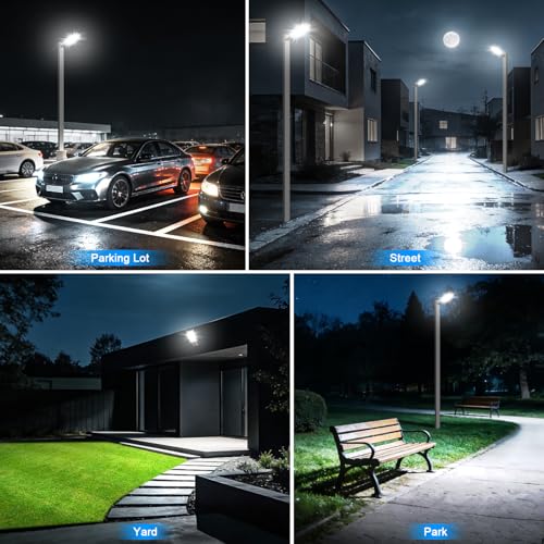 240W LED Parking Lot Light Trunnion Mount Dusk to Dawn Photocell