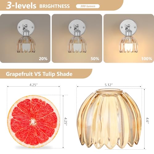 Vintage Battery Operated Wall Sconce (2 Count)