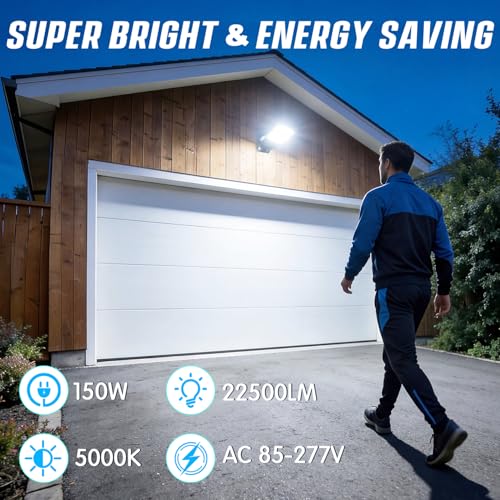 150W Parking Lot Light Dusk to Dawn Photocell 22500LM 3Pack (3 Count)