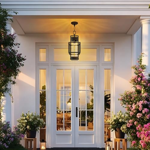 15'' Outdoor Indoor Pendant Light Exterior Hanging Lantern