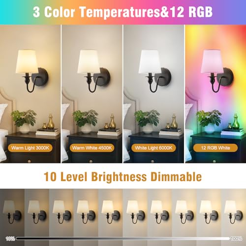 Battery Operated Wall Sconce Set of 2 (2 Count)