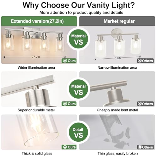 4 Light Bathroom Light Fixtures