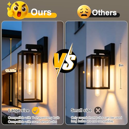Porch Lights Outdoor Wall Light Fixture (2 Count)