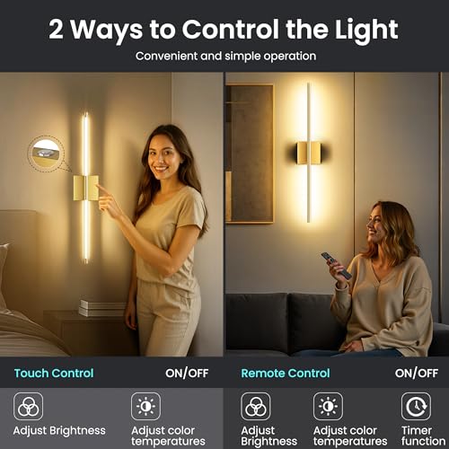 10000mAh Battery Operated Wall Sconces Set of 2 (2 Count)