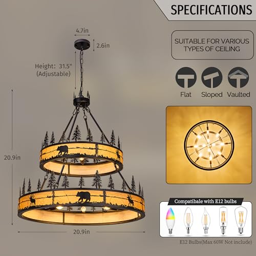 Black Rustic Chandelier