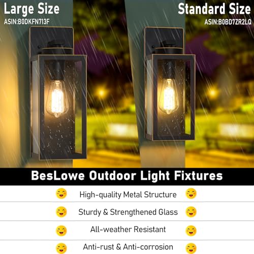15’’ Large Outdoor Wall Lights (2 Count)