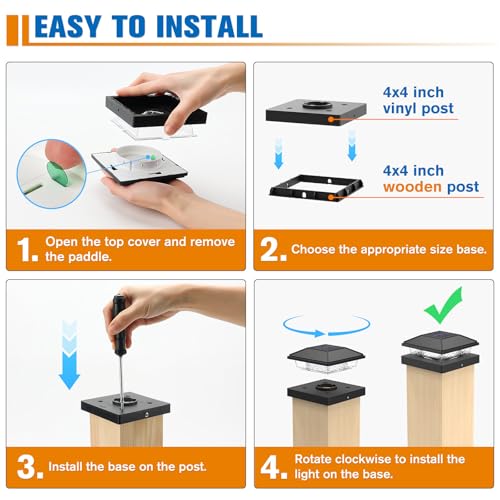 Solar Post Cap Lights (6 Count)