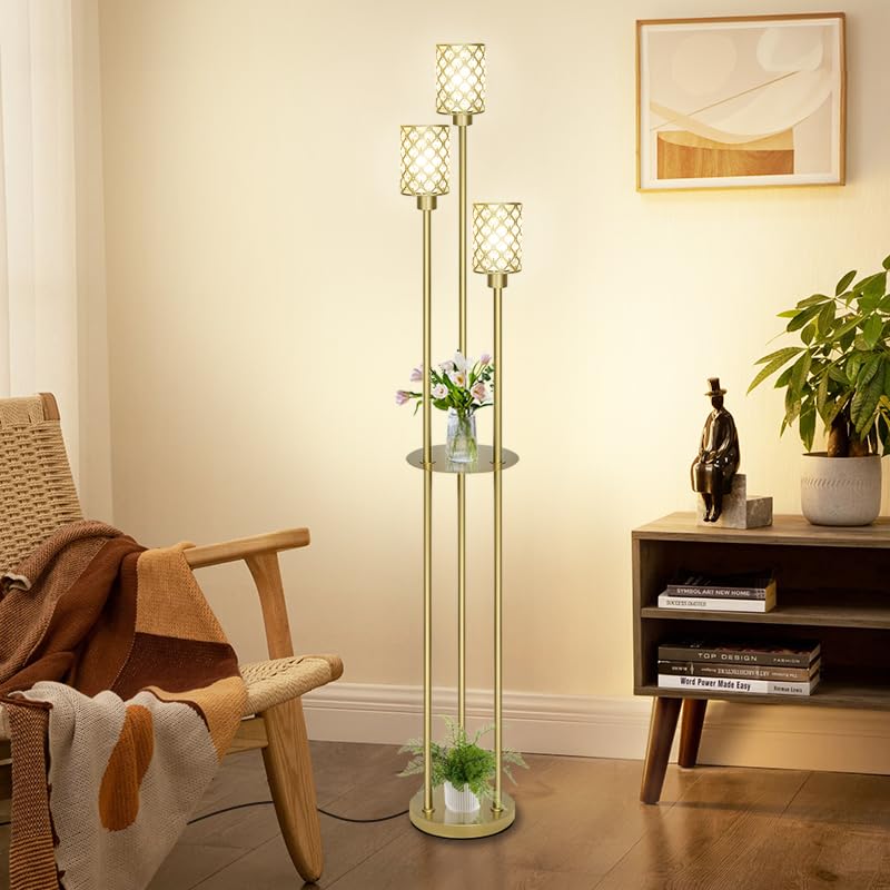 Gold Floor Lamps for Living Room (Gold)