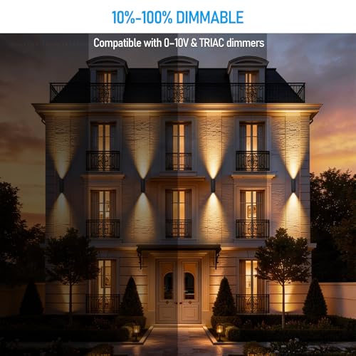 22 Inch 5CCT LED Cylinder Up Down Wall Light Outdoor