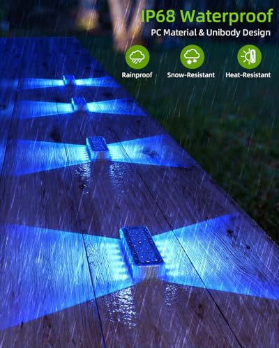 Blue Solar Step Lights (4 Count)